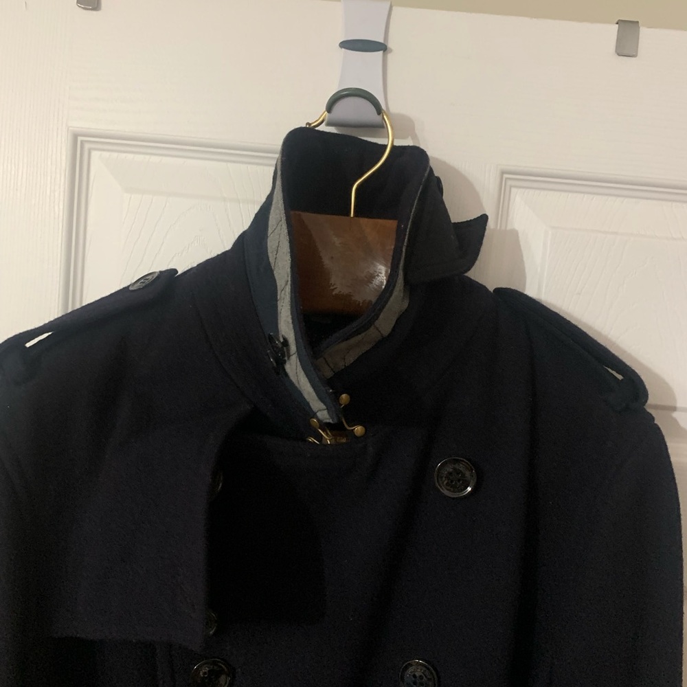 Burberry Brit men's navy wool coat size L - Picture 11 of 16